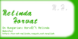 melinda horvat business card